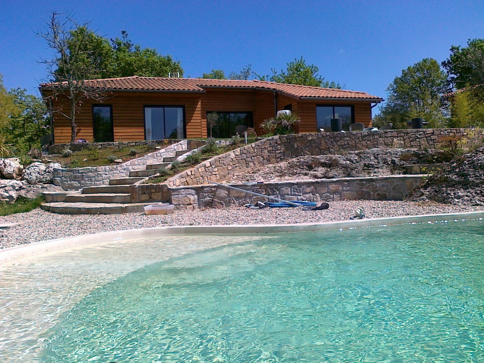 Maison ossature bois Chauzon Réalisation Moulin Expert Construction